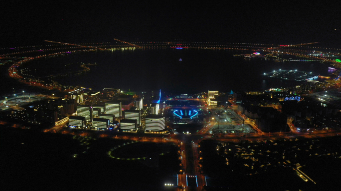 上海天文馆自贸区临港新片区地标场馆夜景