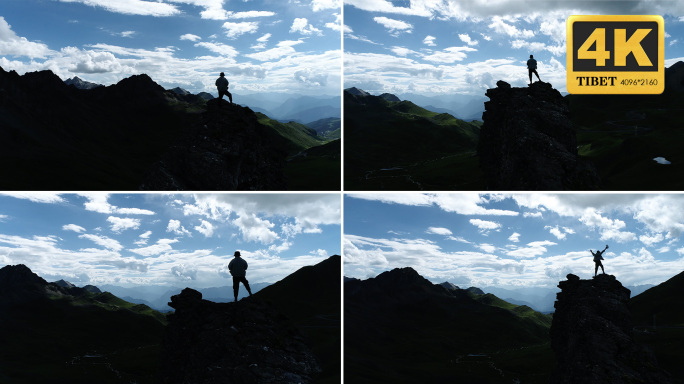 山峰上的人