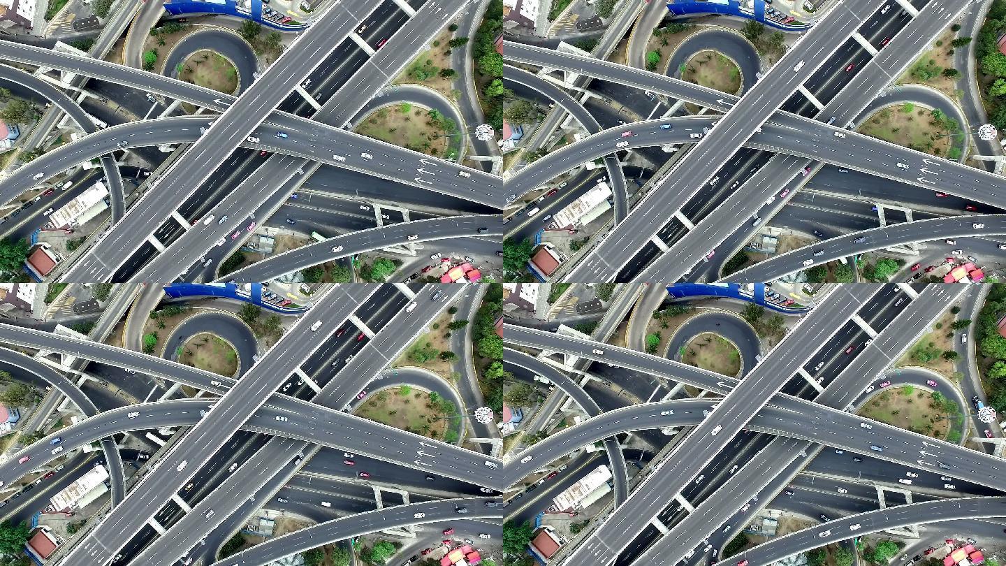 墨西哥城公路鸟瞰图