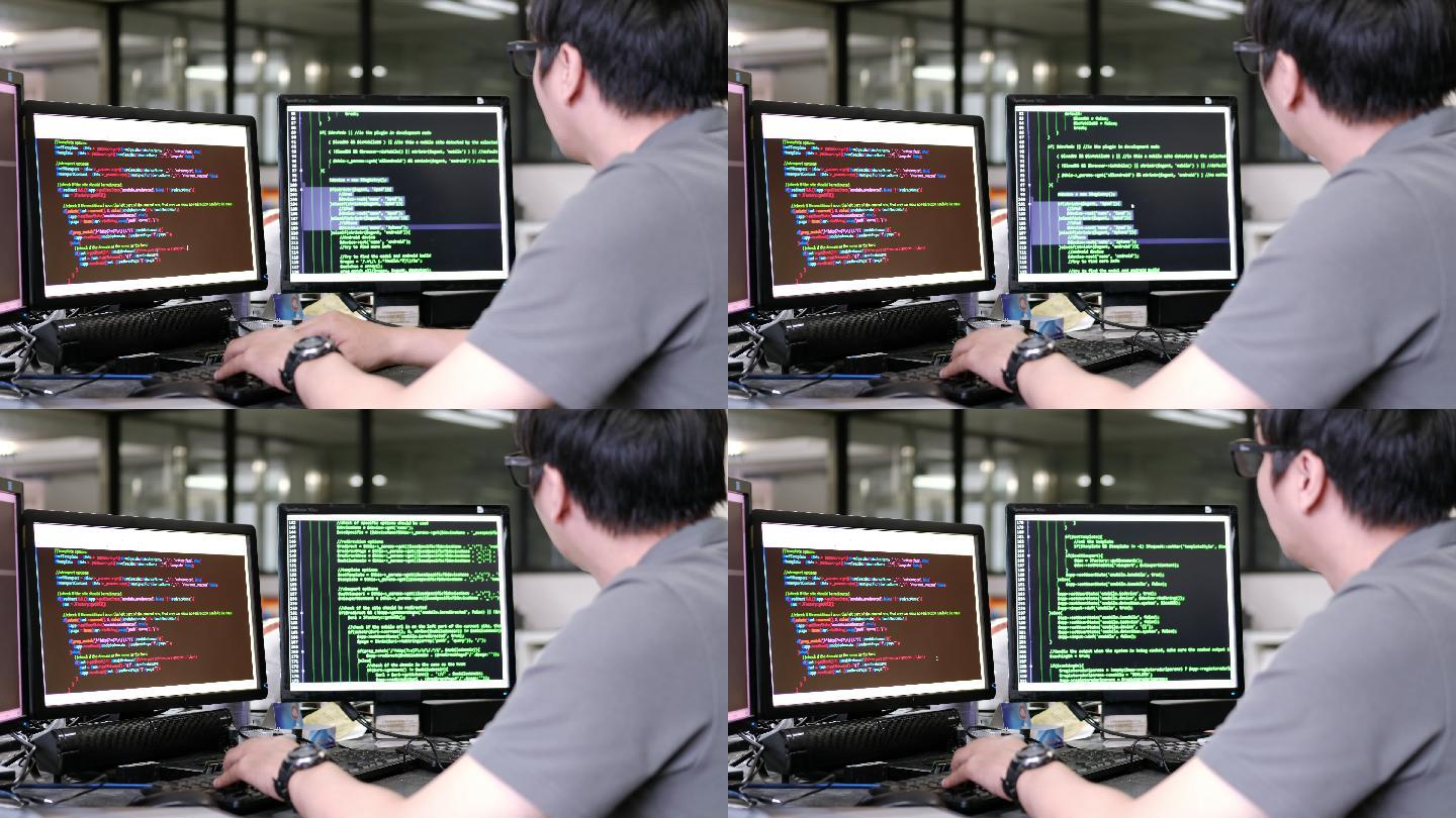 程序员在编写代码编程