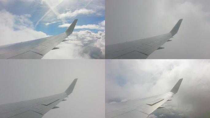 飞越云层的飞机