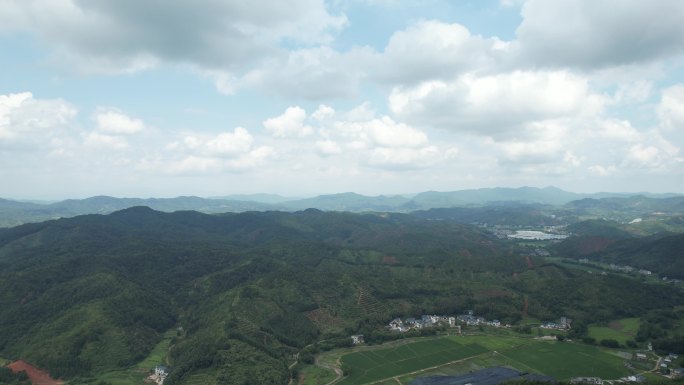 大山深处新农家田野