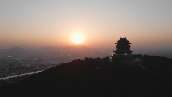 湖州仁皇山夕阳