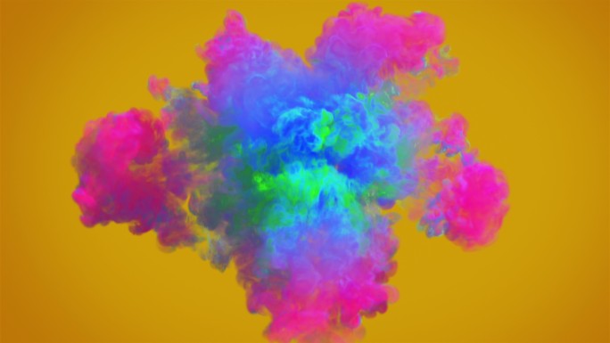 彩色烟雾爆炸多色设计绘画