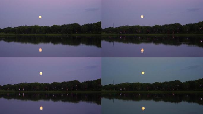河边月亮 月色 夜幕