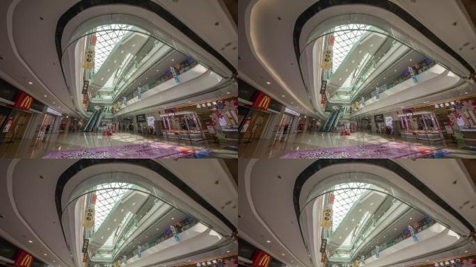 4K商场购物人群-商场人流延时-商场光影