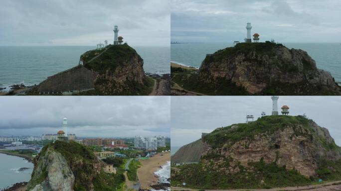 雨后初晴灯塔东方鱼鳞州灯塔东方海岸线