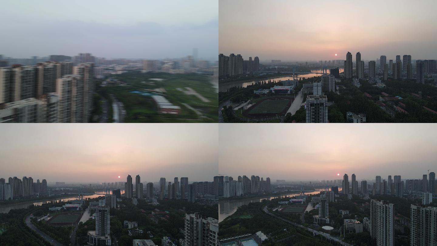 武汉江畔日落