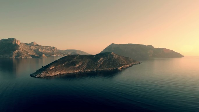 地中海爱琴海岛屿大海海湾宣传片