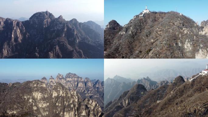 狼牙山景区，群山航拍 4k