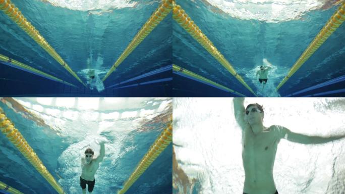 自由泳运动员水下拍摄赛事比赛美国人