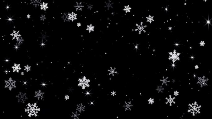 神奇降雪无缝环冬季冬天圣诞节素材特效动画