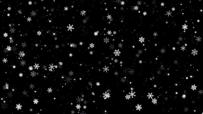 神奇降雪无缝环冬季冬天圣诞节素材特效动画