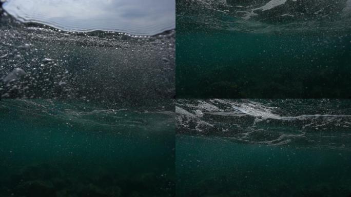 海洋上的波浪。
