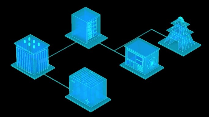 电力电流流向示意图工程C4D