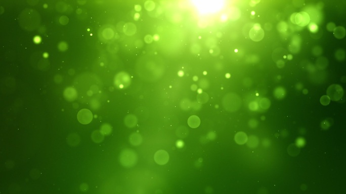 绿色发光的闪光点背景，循环