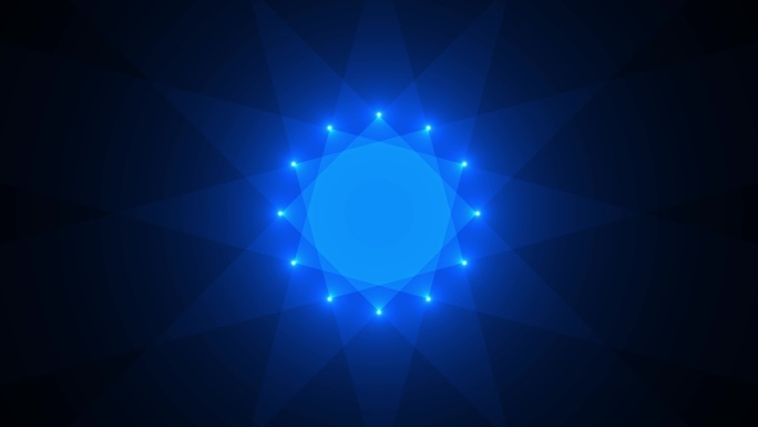 4K圆环圆圈(大)蓝色射灯顺序打开交织