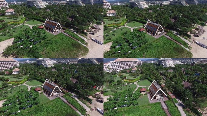 海南三亚 亚龙湾豪度假酒店航拍海岛空镜