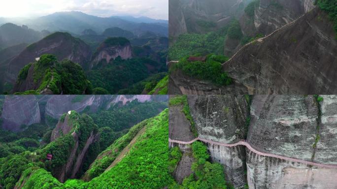 4K航拍广西桂林山水丹霞景区风景