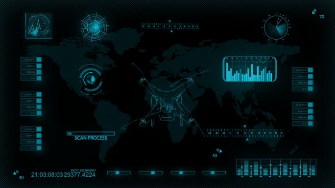 航拍无人机科技面板