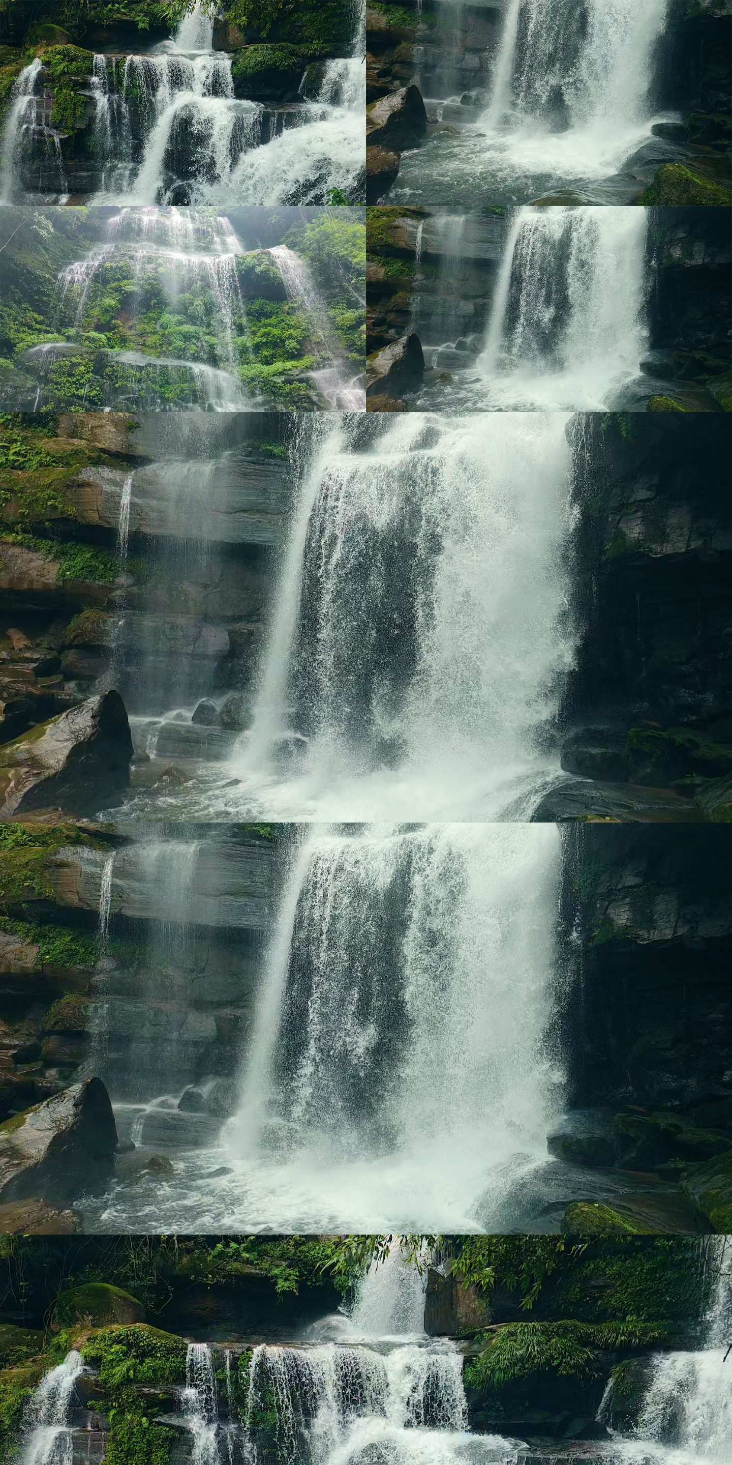 升格拍摄山中瀑布