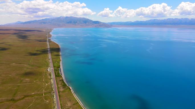 2021航拍新疆4K-赛里木湖