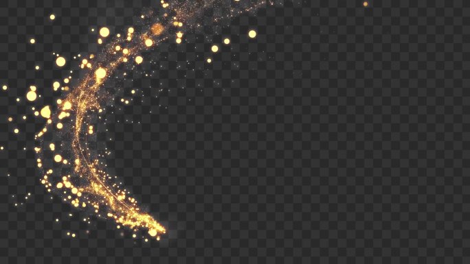 金色粒子光斑穿梭-带通道