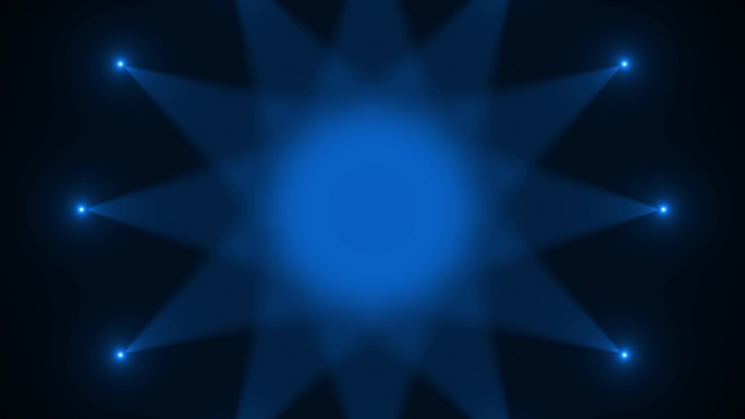 4K圆环圆圈(大)蓝色射灯顺序打开关闭效