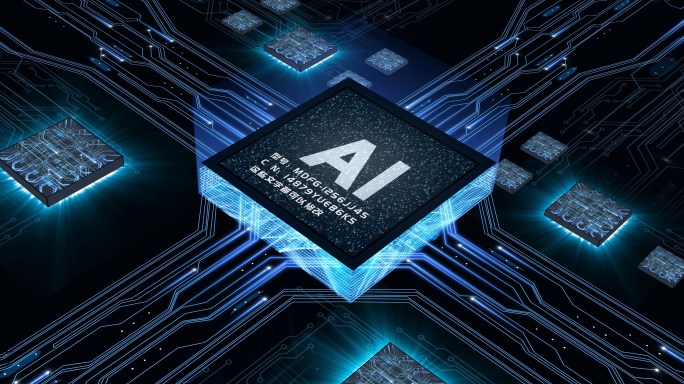 科技感人脑AI智能芯片ae模板