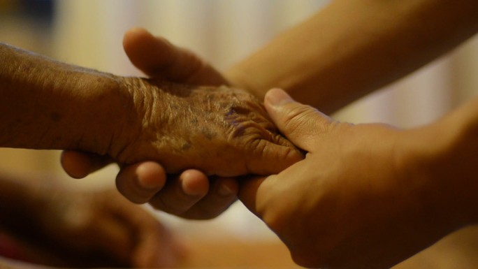 照顾老人医疗保健祖父母爱-情感