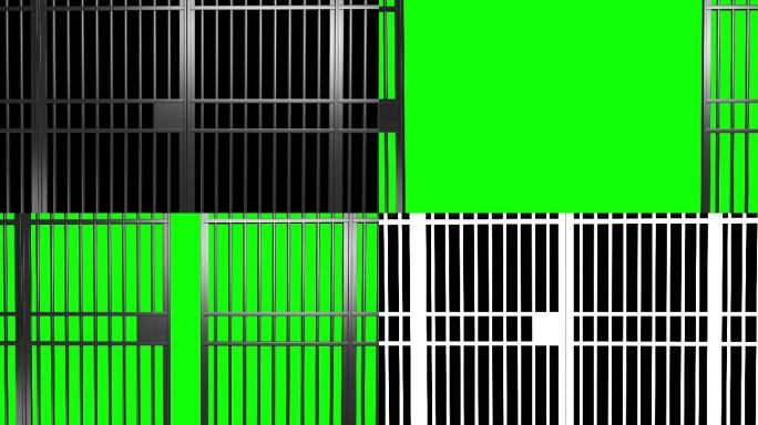 使用绿色屏幕打开和关闭监狱门