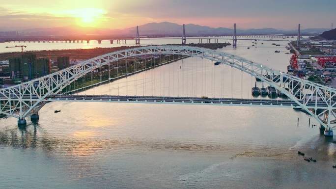 珠海横琴二桥航拍城市地产科技电影空镜4k