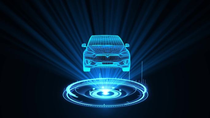 【原创】全息科技新能源汽车视频AE模板