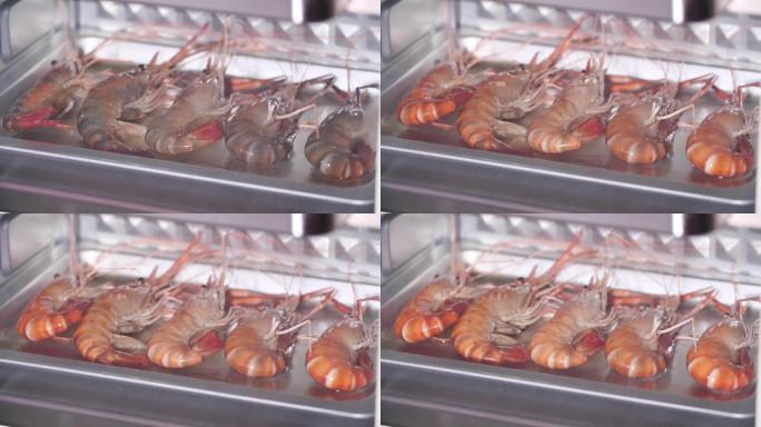 烤虾 4K 烤箱 高清拍摄