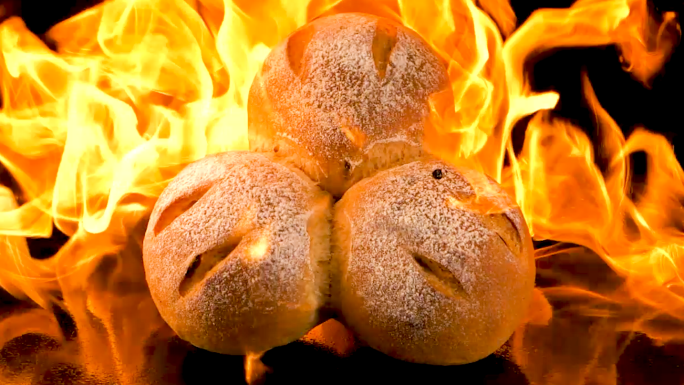 面包枸杞山药红豆薏米创意美食拍摄