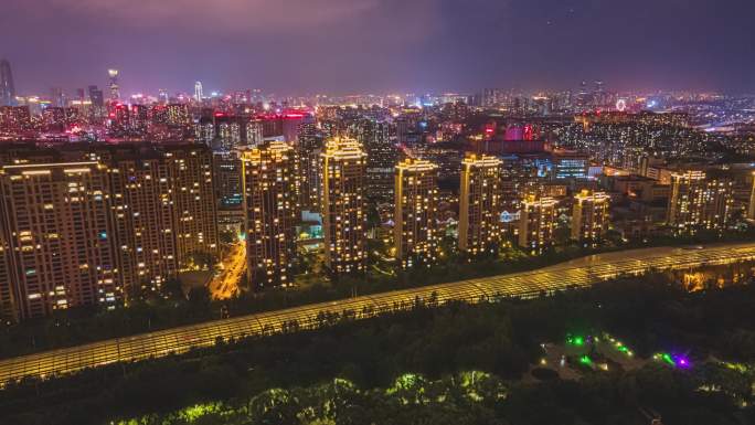 大气4K城市夜景航拍