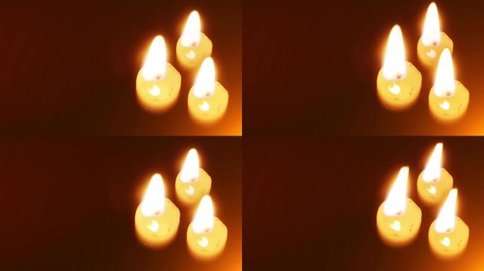 4K温馨蜡烛烛光背景视频