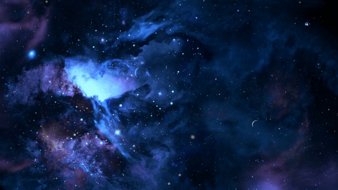 【4K宇宙】蓝色银河神秘星云未来科幻太空
