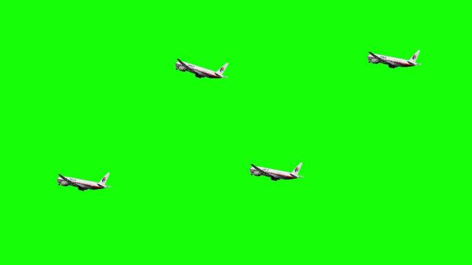 02绿屏抠图 飞机飞过 飞机通道，飞机