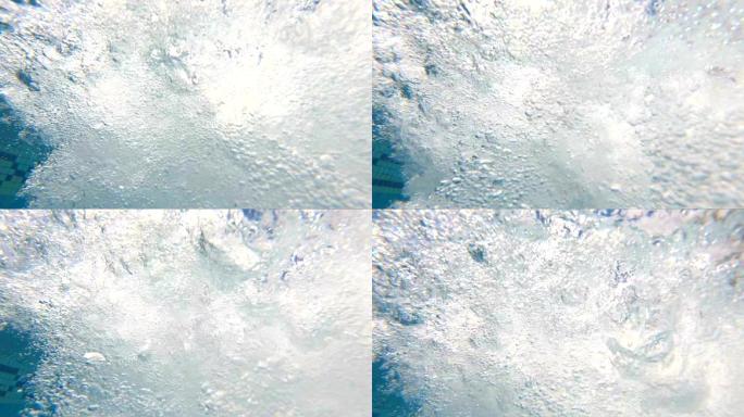 水中的气泡运动低温漩涡图案清新