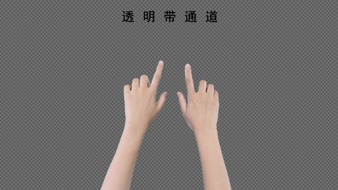 多款 手掌手指 触摸屏幕 【透明带通道】