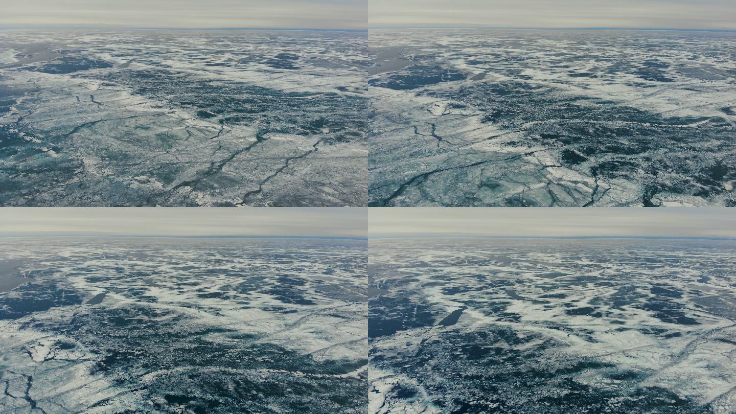 融化湖面上的冰环境冰川极地气候