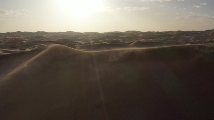 沙漠扬沙素材沙漠荒地刮风