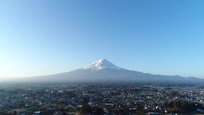 富士山景观小日子国家活火山冬季户外大场景