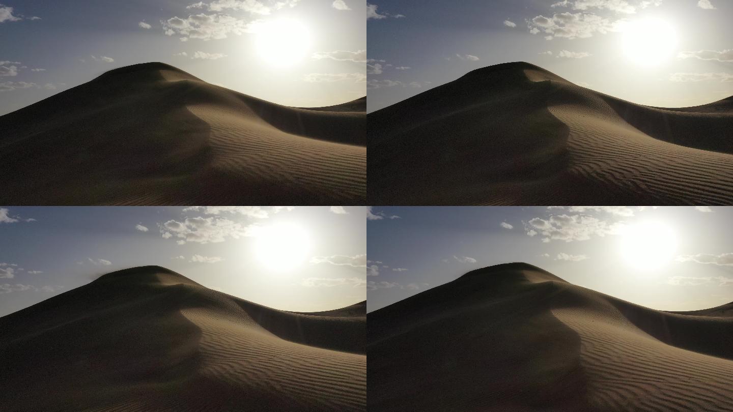 沙漠风沙实拍视频沙漠荒地刮风