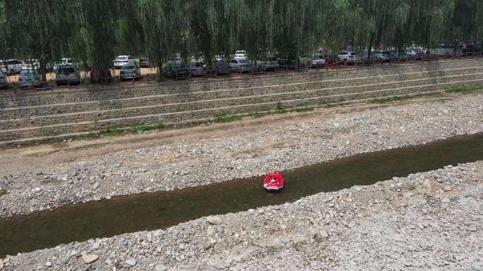 河北秦皇岛祖山老君顶漂流航拍