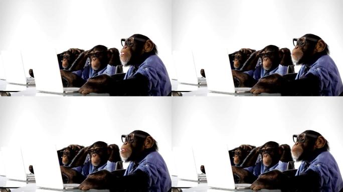 忙碌的猴子想象力恶作剧幸福