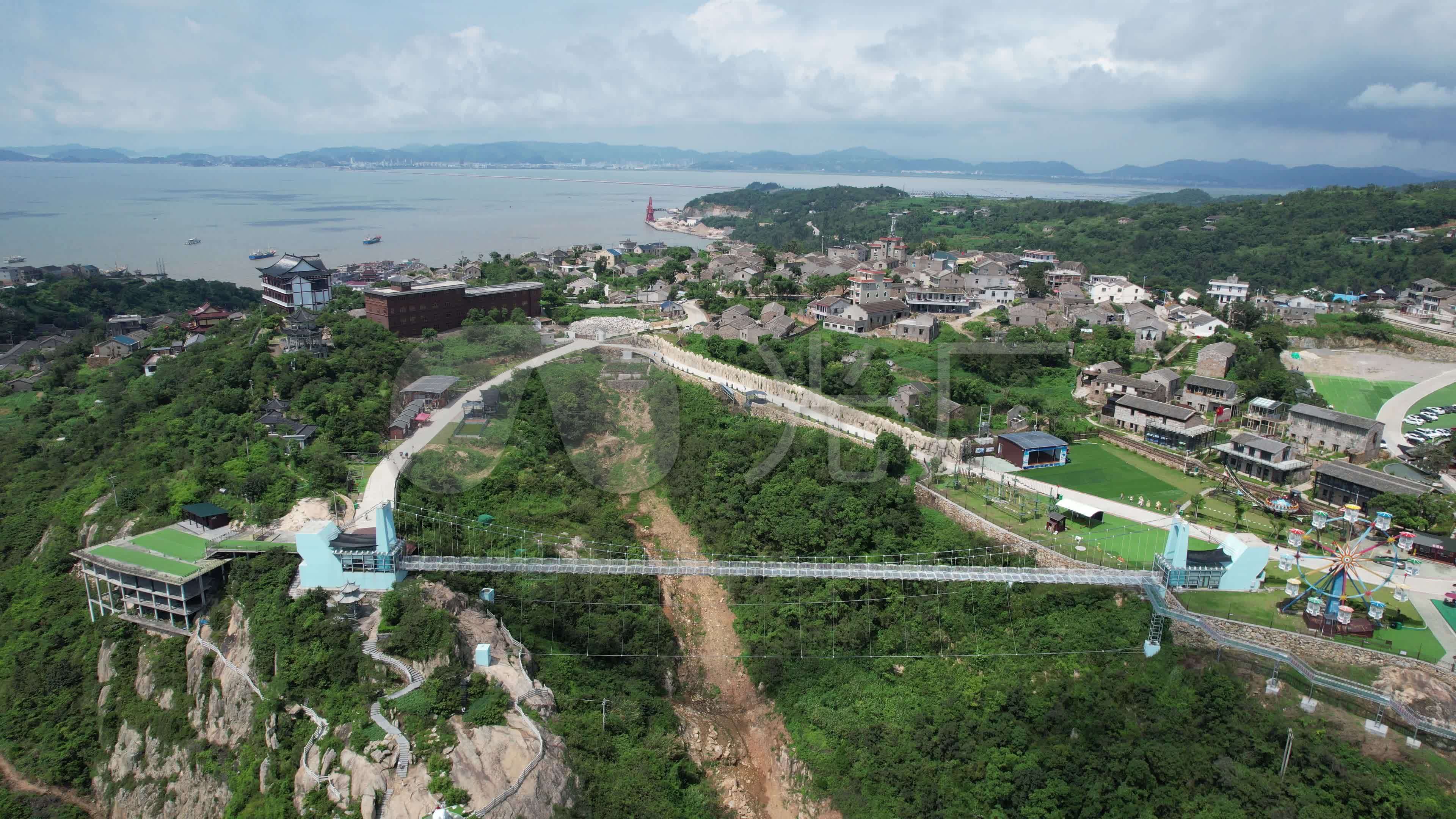 玉环干江玻璃桥航拍素材dji_0642