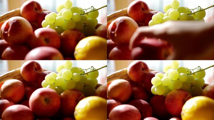 葡萄苹果新鲜水果果篮营养