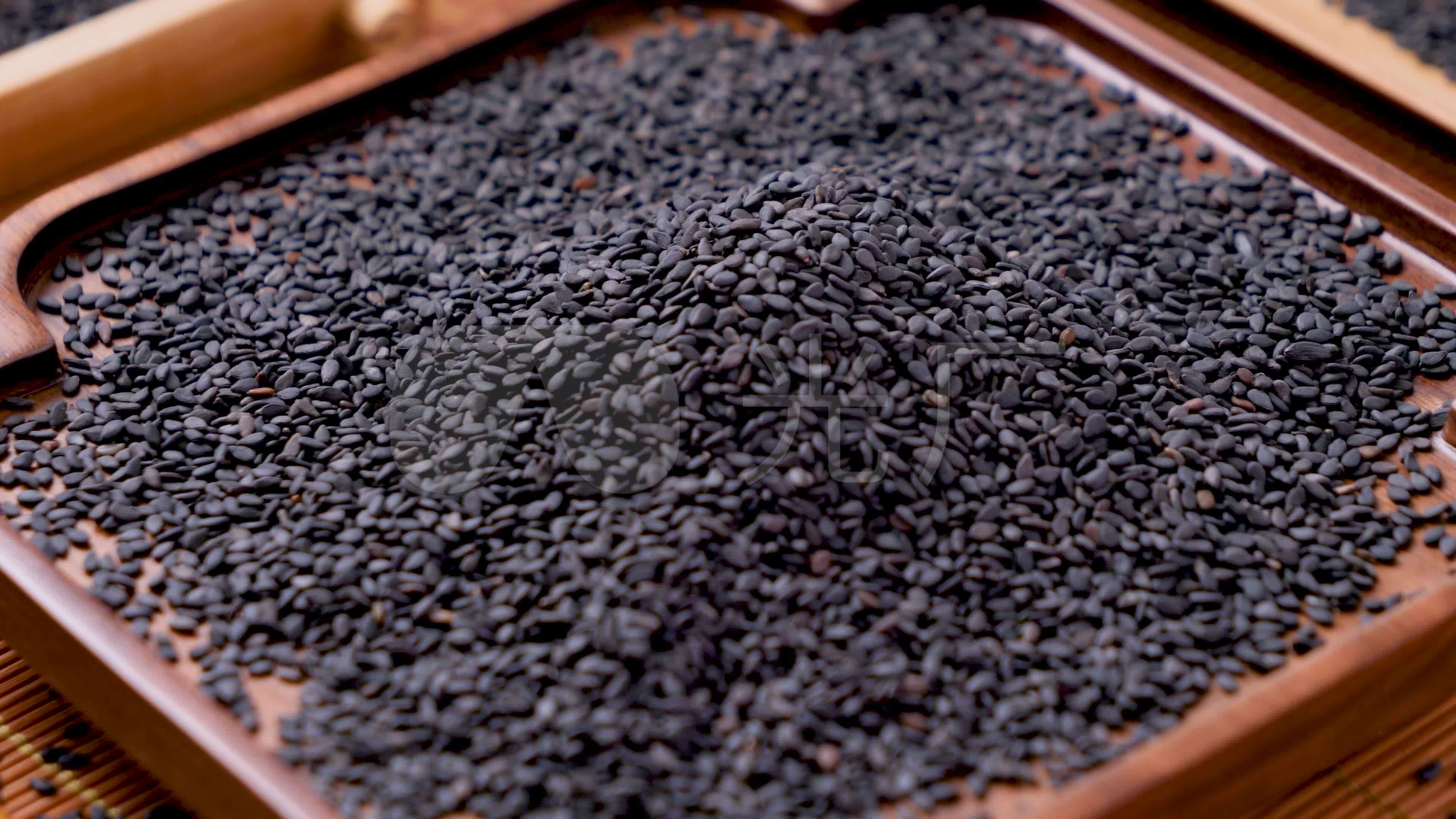 黑芝麻食材展示慢动作_3840x2160_高清视频素材下载(编号:6335852)_实